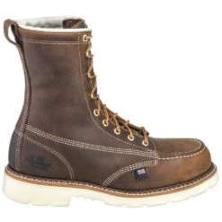 Thorogood Boots: Men's Steel Toe 804-4378 EH USA-Made Brown Work Boots -BootHaven Store thorogood 804 4378 o 01 1