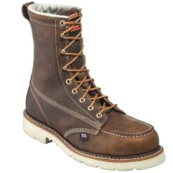 Thorogood Boots: Men's Steel Toe 804-4378 EH USA-Made Brown Work Boots -BootHaven Store thorogood 804 4378 p 01
