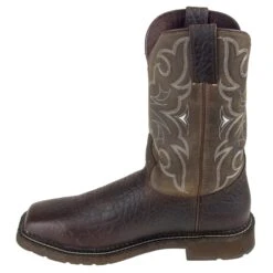 Justin Boots: Men's Cactus SE4313 Amarillo Steel Toe Stampede Work Boots -BootHaven Store wk4313 4