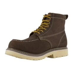 Iron Age Boots: Men's IA5064 Brown 6" Work Boot Soft Toe Work Boot -BootHaven Store x3