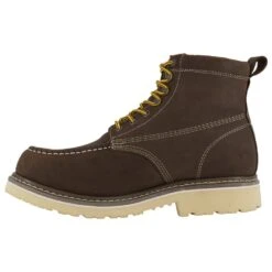 Iron Age Boots: Men's IA5064 Brown 6" Work Boot Soft Toe Work Boot -BootHaven Store x4